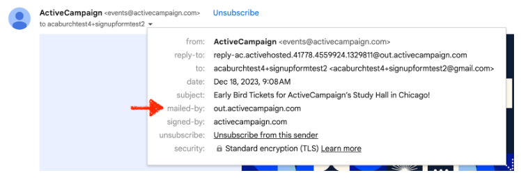 how to change the mailed-by ActiveCampaign: Signed-by Activecampaign