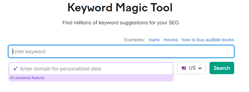 Semrush Group Buy:  Keyword magic tool