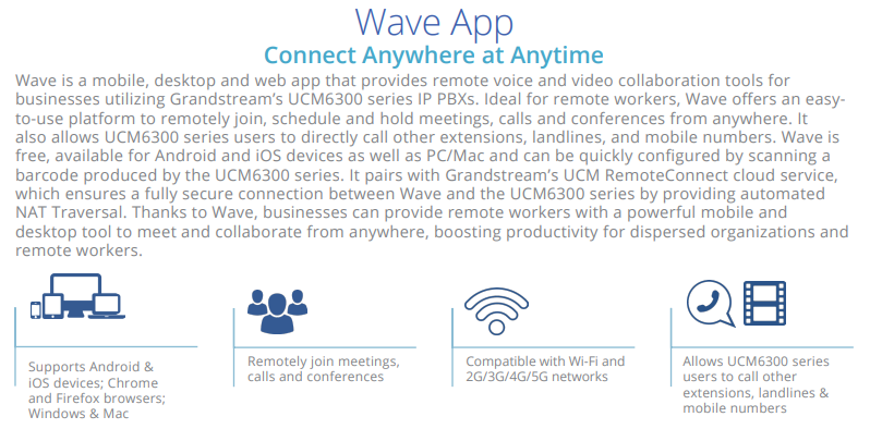  Grandstream Wave app HubSpot integration: Wave app mobile and desktop uses