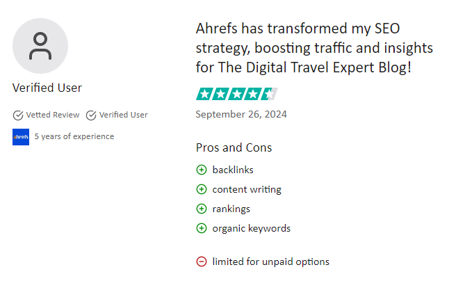 SEMrush vs Ahrefs vs Rank Math SEO: Ahrefs pros and cons