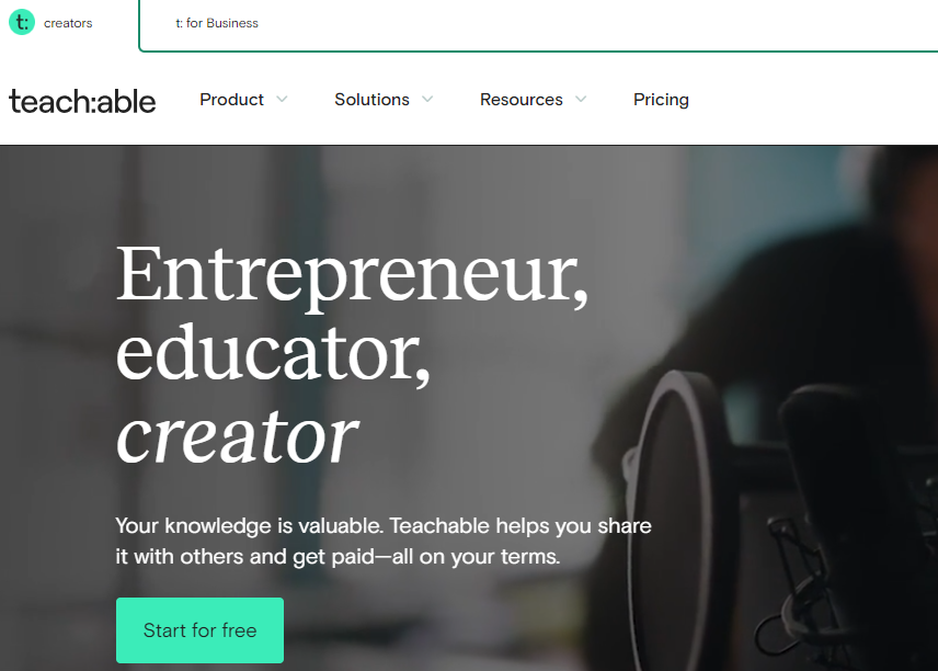 Teachable logo: Teachable Interface