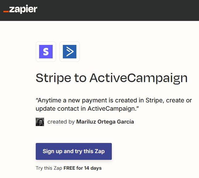 Stripe ActiveCampaign Zapier: Integration of these platforms