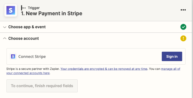 Stripe ActiveCampaign Zapier:  Stripe to zapier integration