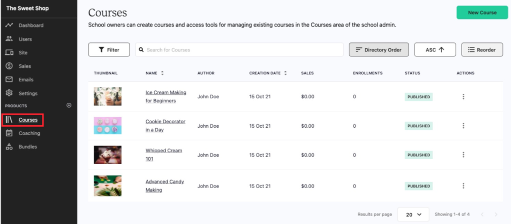 Iris Carr Teachable: Teachable course dashboard