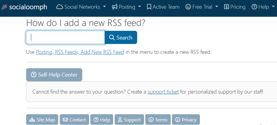 SocialOomph: How to add RSS feed