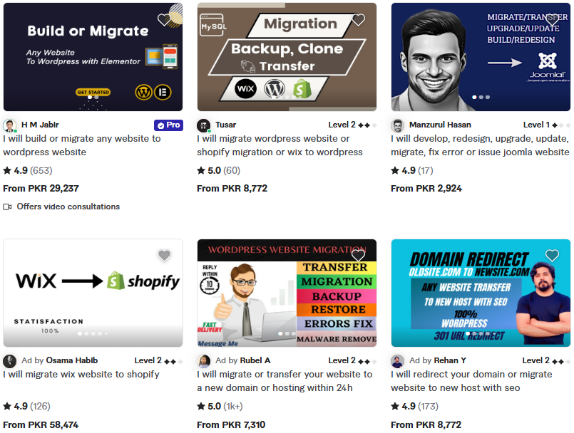 Fiverr migrate website to Squarespace: Fiverr services for website migration