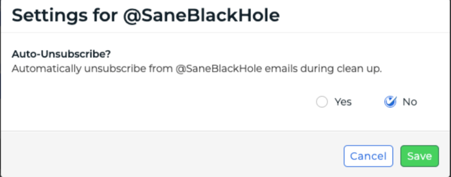 SaneBox HubSpot: Sanebox saneblackhole feature