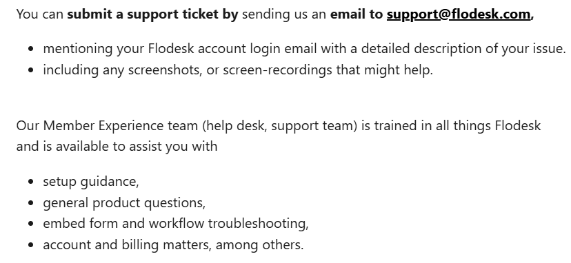 Is Flodesk good for email marketing? Flodesk customer support